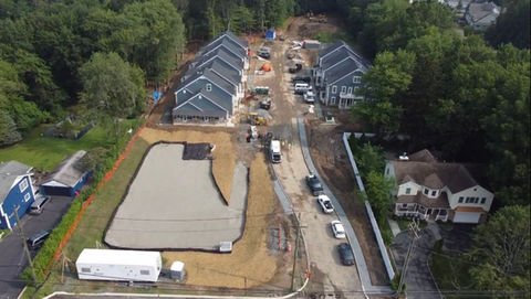 Drone view new residential construction site, road, Commercial Portfolio. | Down To Earth Landscaping | Jackson New Jersey, USA (732) 833-7702