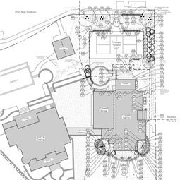Detailed blueprint showing Main House, Guest House, Tennis Court, Pool House. | Down To Earth Landscaping | Jackson New Jersey, USA (732) 833-7702